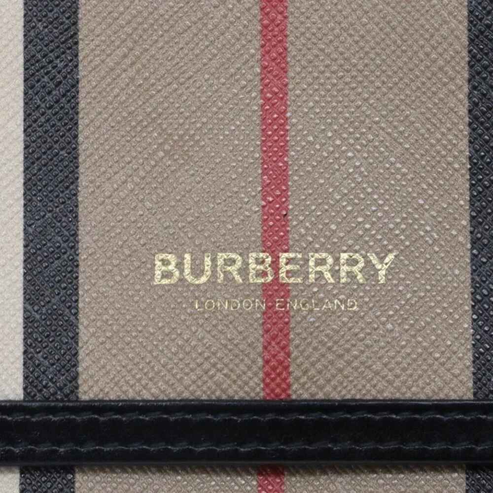 Burberry Halton Striped Canvas Continental Wallet Clutch - Picture 14 of 14